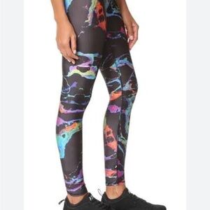 Terez Colorful Oil Spill Print Leggings size S